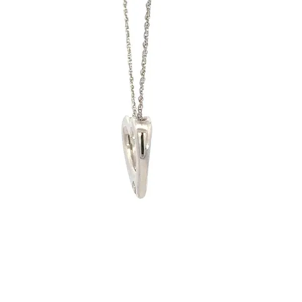 Sterling Silver Diamond Heart Necklace Image 2 Kiefer Jewelers Lutz, FL