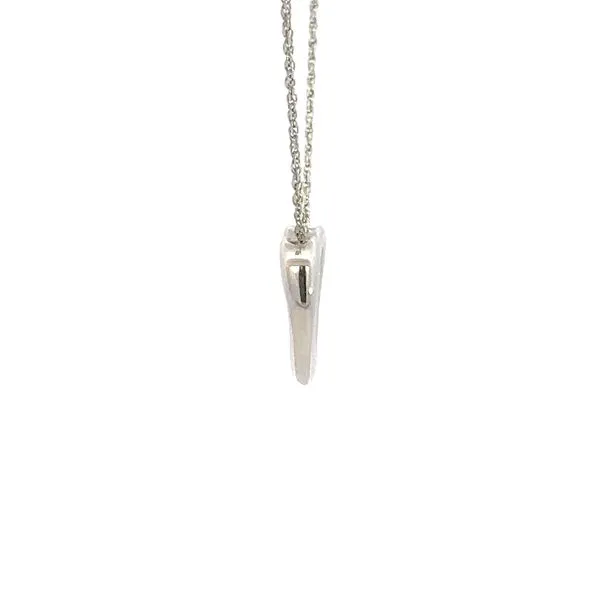 Sterling Silver Diamond Heart Necklace Image 3 Kiefer Jewelers Lutz, FL