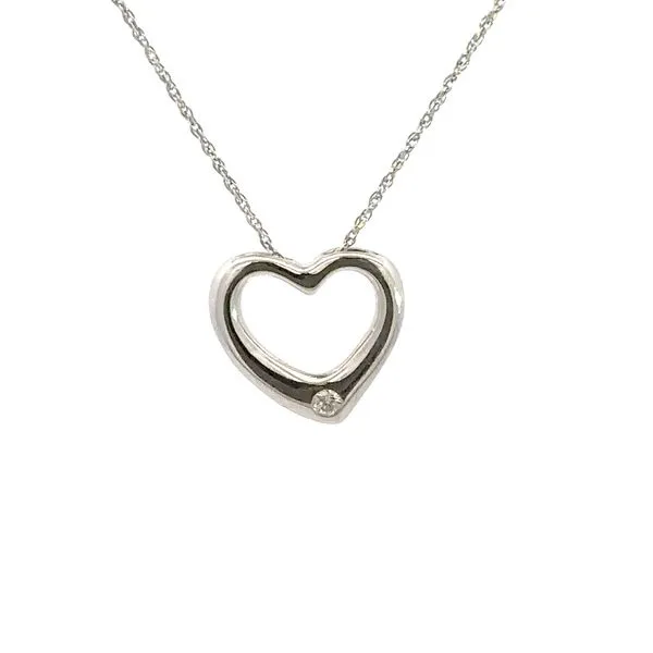 Sterling Silver Diamond Heart Necklace Kiefer Jewelers Lutz, FL