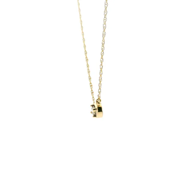 14KY 0.20CT Round Diamond Solitaire Pendant on Rope Chain Image 4 Kiefer Jewelers Lutz, FL
