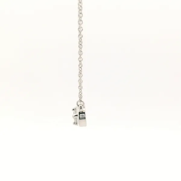 14KW 0.15CT Round Diamond Solitaire Necklace Image 4 Kiefer Jewelers Lutz, FL
