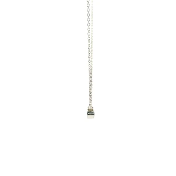 14KW 0.06CT Diamond Bezel Set Necklace Image 3 Kiefer Jewelers Lutz, FL