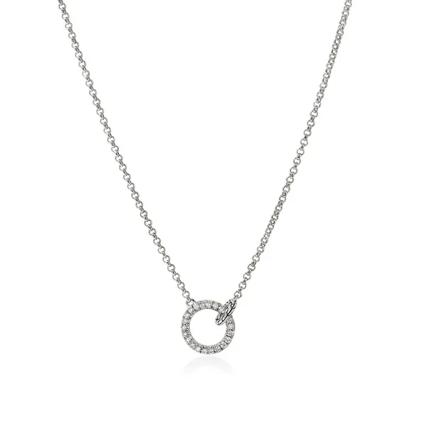 John Hardy Essential Pave Interlocking Circle Necklace Kiefer Jewelers Lutz, FL