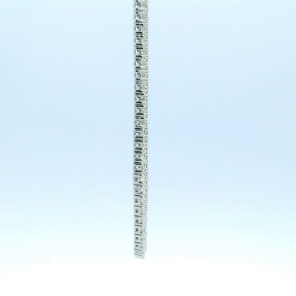 14KYW Diamond Tennis Necklace with Paperclip Chain Image 3 Kiefer Jewelers Lutz, FL