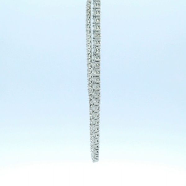 14KYW Diamond Tennis Necklace with Paperclip Chain Image 4 Kiefer Jewelers Lutz, FL