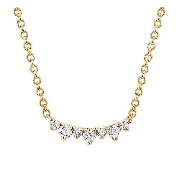 14KY Diamond Curved Bar Necklace Kiefer Jewelers Lutz, FL
