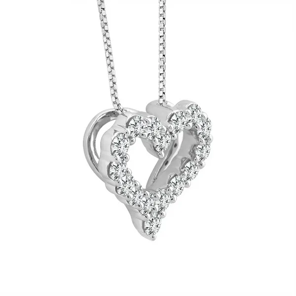 10KW Diamond Heart Pendant Image 2 Kiefer Jewelers Lutz, FL