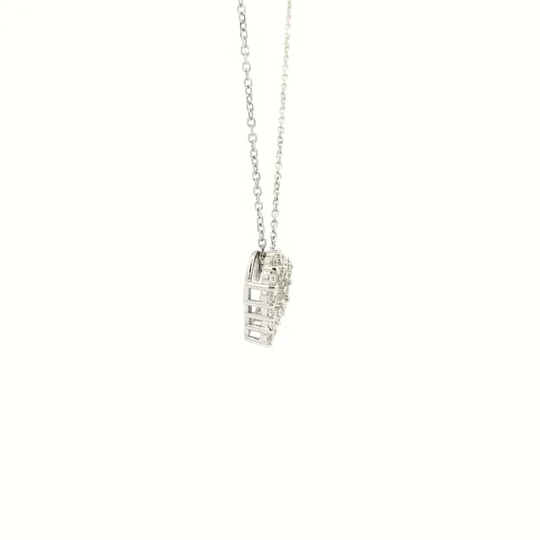 14KW Diamond Heart Pendant Image 3 Kiefer Jewelers Lutz, FL
