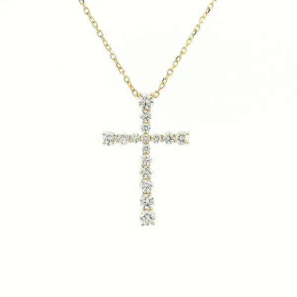 14KY Graduated Diamond Cross Pendant Kiefer Jewelers Lutz, FL