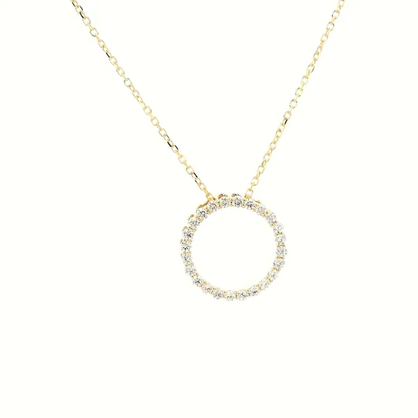 14KY Diamond Circle Pendant Kiefer Jewelers Lutz, FL