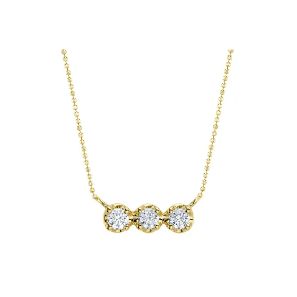 14KY Diamond Three Stone Necklace by Shy Creation Kiefer Jewelers Lutz, FL