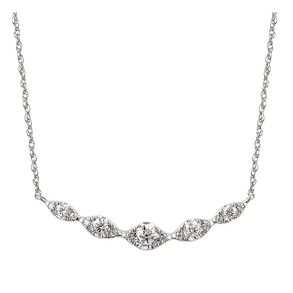 14KW Diamond Curve Necklace Kiefer Jewelers Lutz, FL