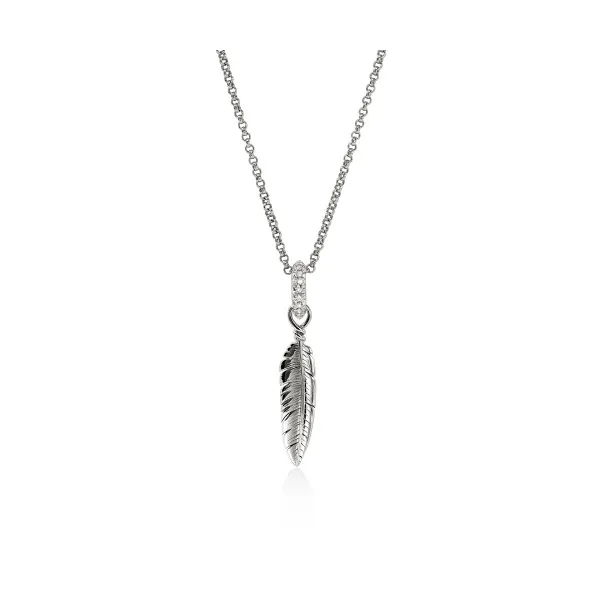 John Hardy Modern Tailsman Diamond Feather Pendant Kiefer Jewelers Lutz, FL
