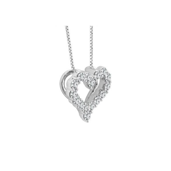 10KW Diamond Heart Pendant Image 2 Kiefer Jewelers Lutz, FL