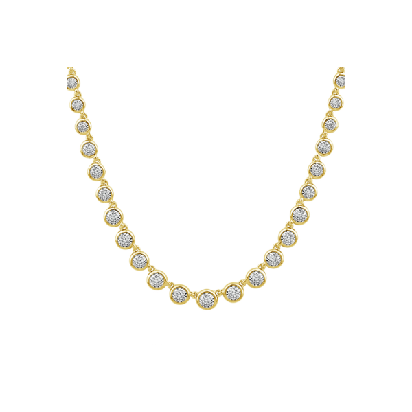 10KY Bezel Set Diamond Necklace. Image 2 Kiefer Jewelers Lutz, FL
