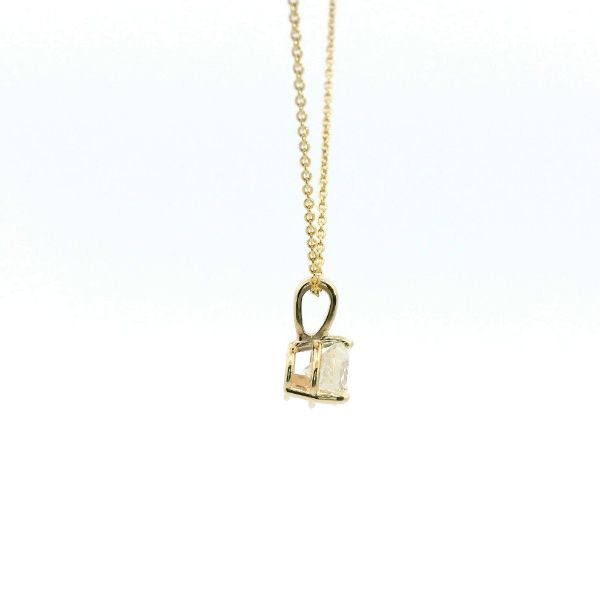 14KY 0.70CT Round Diamond Solitiaire Pendant Image 3 Kiefer Jewelers Lutz, FL