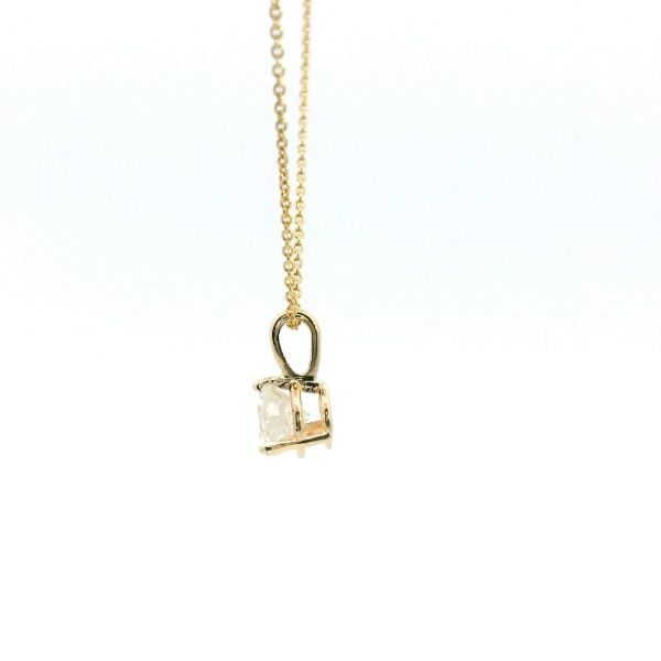 14KY 0.70CT Round Diamond Solitiaire Pendant Image 4 Kiefer Jewelers Lutz, FL