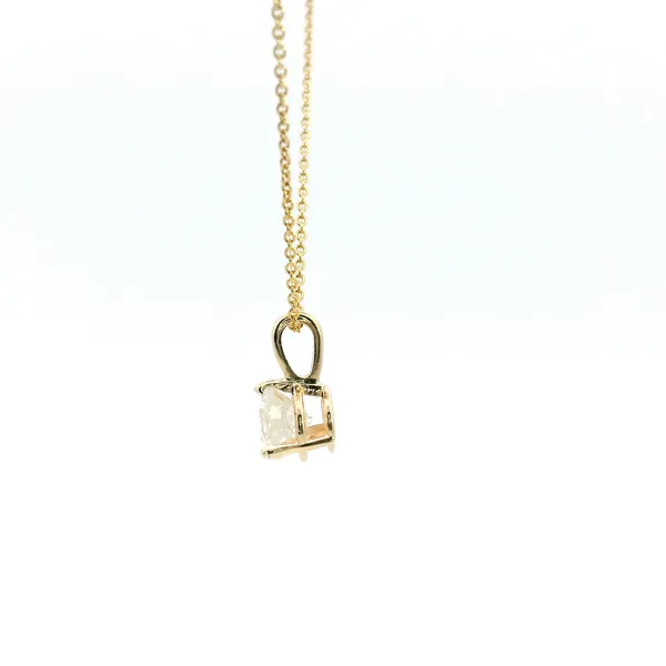 14KY 0.70CT Round Diamond Solitiaire Pendant Image 4 Kiefer Jewelers Lutz, FL