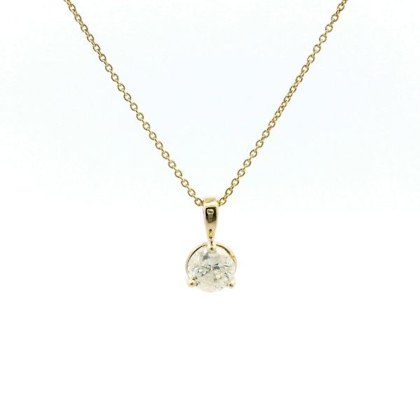 14KY 0.70CT Round Diamond Solitiaire Pendant Kiefer Jewelers Lutz, FL