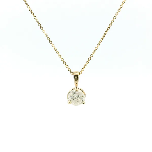 14KY 0.70CT Round Diamond Solitiaire Pendant Kiefer Jewelers Lutz, FL