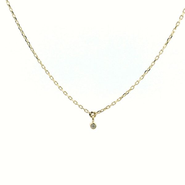 14KY Micro Bezel Set Diamond Necklace Kiefer Jewelers Lutz, FL
