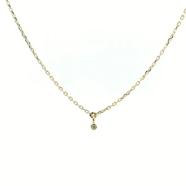 14KY Micro Bezel Set Diamond Necklace Kiefer Jewelers Lutz, FL