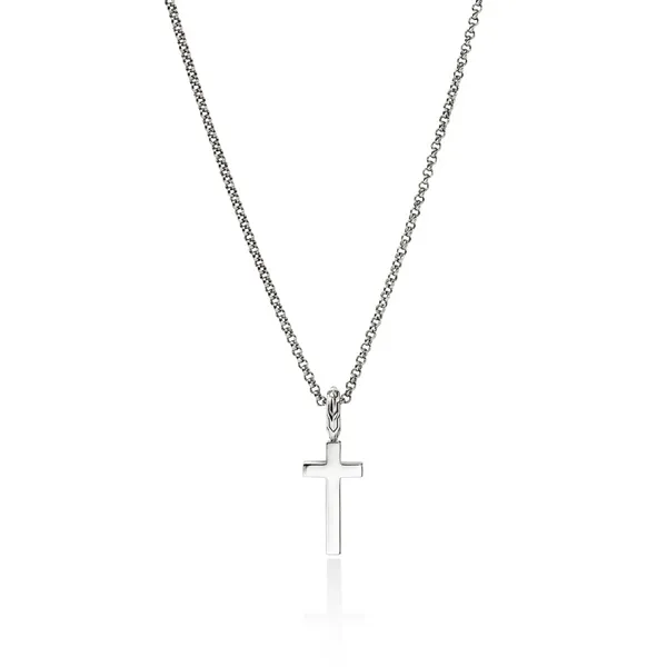 John Hardy Essentials Spiritual Diamond Pave Cross Pendant Image 2 Kiefer Jewelers Lutz, FL