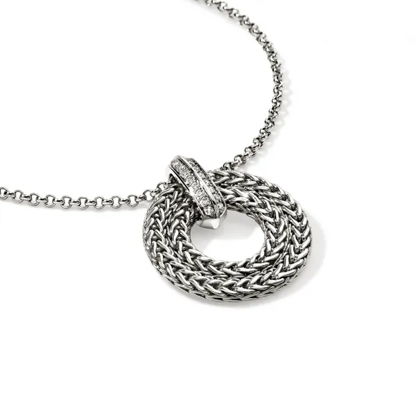 John Hardy Icon Diamond Round Pendant Image 3 Kiefer Jewelers Lutz, FL