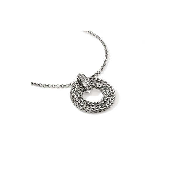 John Hardy Icon Diamond Round Pendant Image 3 Kiefer Jewelers Lutz, FL