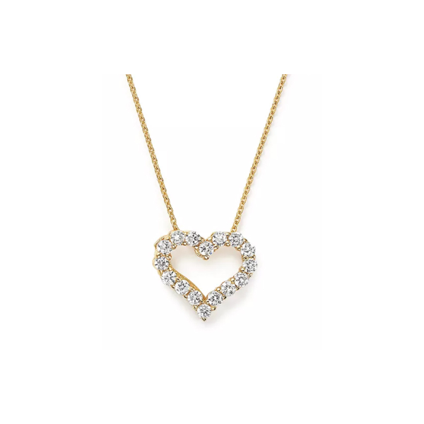14KY 1CTW Large Diamond Heart Pendant Kiefer Jewelers Lutz, FL