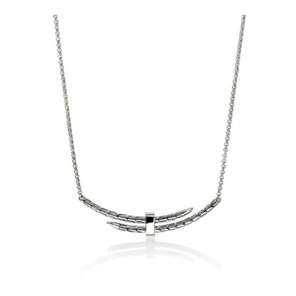 SS Spear Station Necklace with Diamonds by John Hardy Image 3 Kiefer Jewelers Lutz, FL