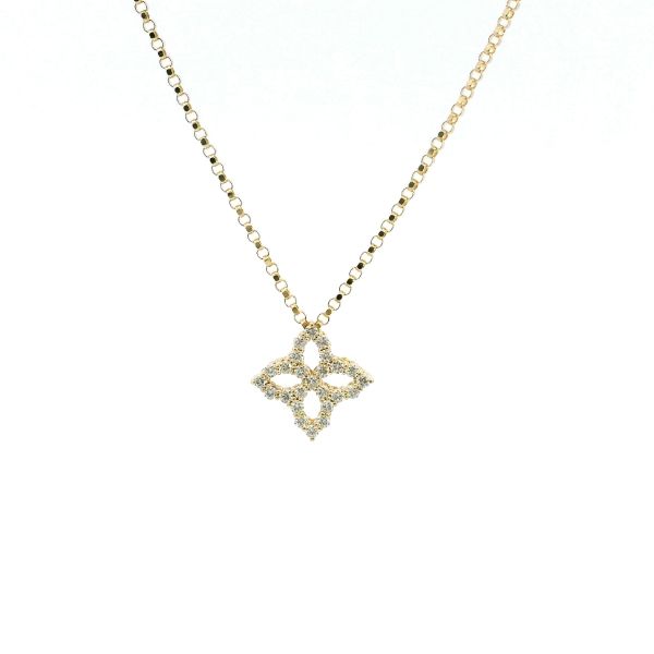 18KY Venetian Princess Small Diamond Necklace by Roberto Coin Kiefer Jewelers Lutz, FL