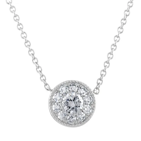 14KW 0.40CTW Diamond Halo Pendant Kiefer Jewelers Lutz, FL
