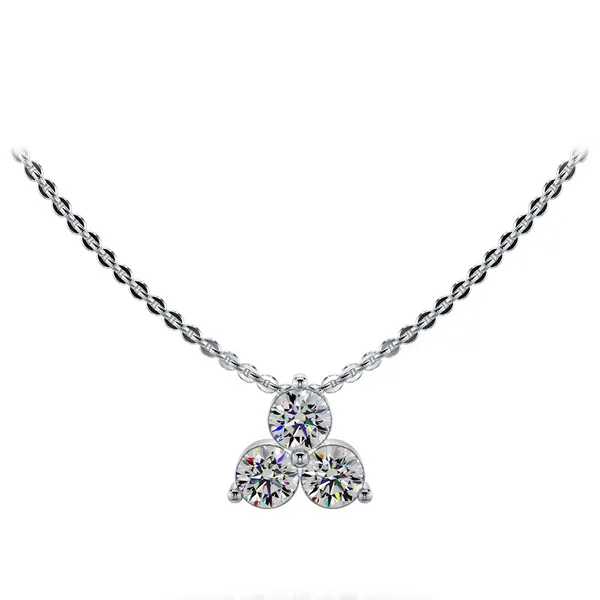 14KW 1CTW Three Stone Pendant Kiefer Jewelers Lutz, FL