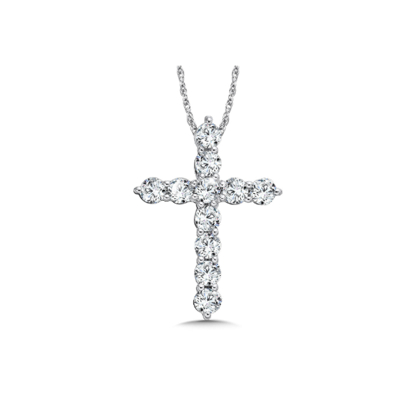 14KW 1.5CTW Large Diamond Cross Pendant Kiefer Jewelers Lutz, FL