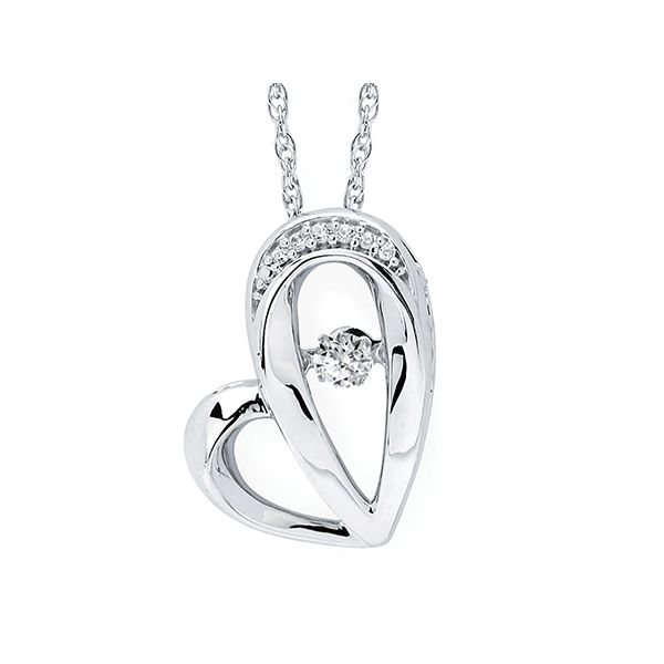 Sterling Silver Shimmering Heart Necklace Kiefer Jewelers Lutz, FL