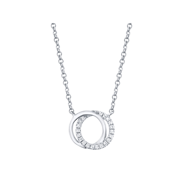 14KW Diamond Love Knot Circle Necklace by Shy Creation Kiefer Jewelers Lutz, FL