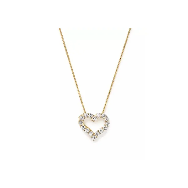 14KY 0.50CTW Medium Diamond Heart Pendant Kiefer Jewelers Lutz, FL