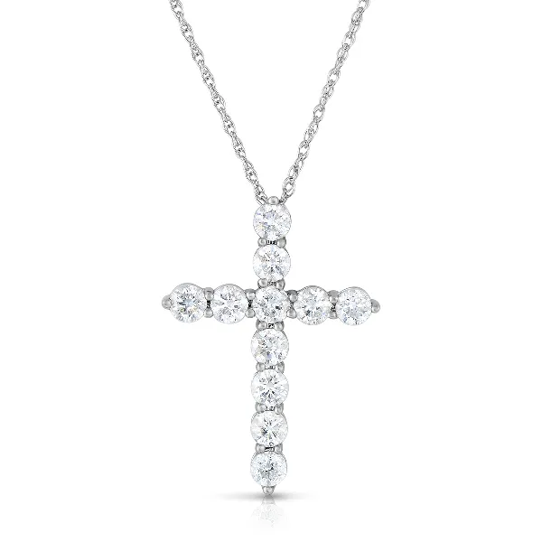 14KW 0.25CTW Small Diamond Cross Pendant Kiefer Jewelers Lutz, FL
