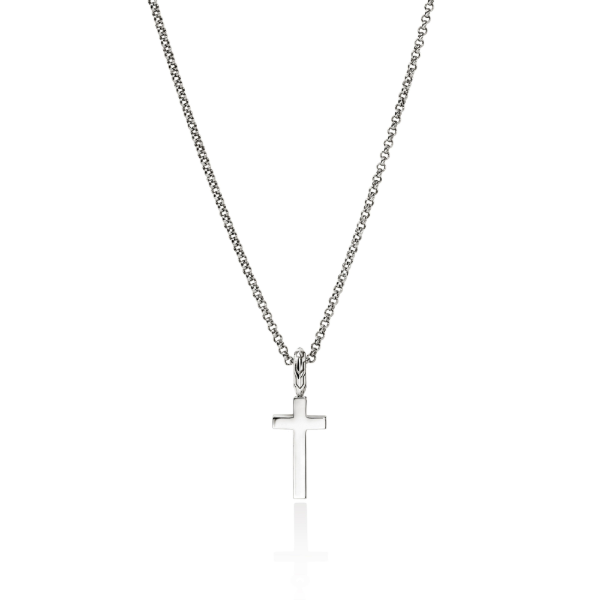 John Hardy Essentials Spiritual Diamond Pave Cross Pendant Image 2 Kiefer Jewelers Lutz, FL