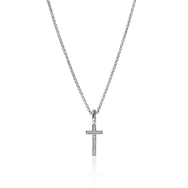John Hardy Essentials Spiritual Diamond Pave Cross Pendant Kiefer Jewelers Lutz, FL