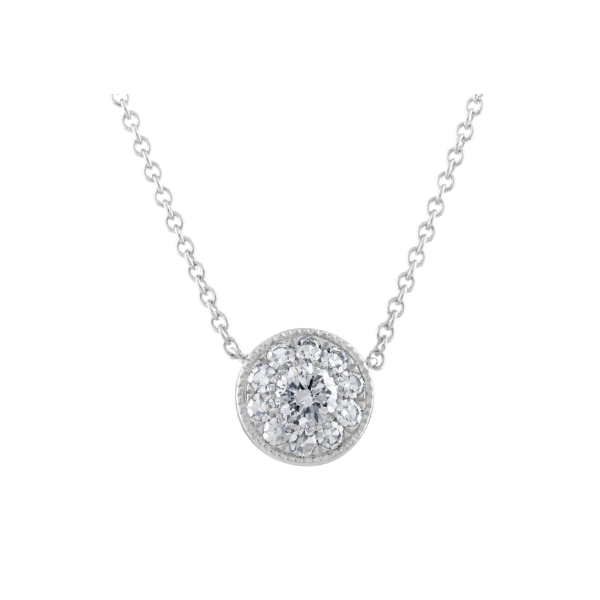 14KW 0.40CTW Diamond Halo Pendant Kiefer Jewelers Lutz, FL