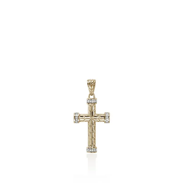 14KY Diamond Pave Cross Pendant by John Hardy Kiefer Jewelers Lutz, FL