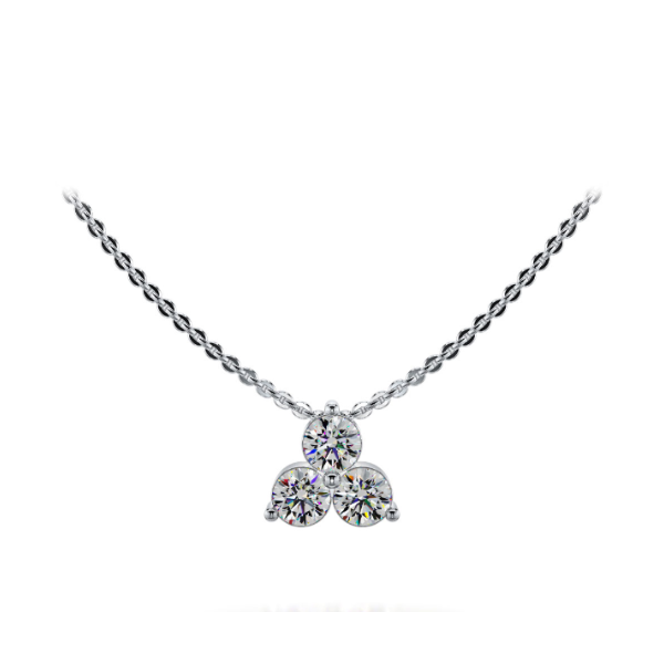 14KW 1CTW Three Stone Pendant Kiefer Jewelers Lutz, FL