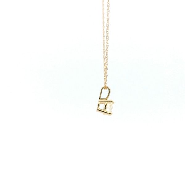 14KY 0.51CT Diamond Solitaire Necklace Image 3 Kiefer Jewelers Lutz, FL