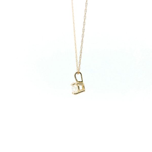 14KY 0.51CT Diamond Solitaire Necklace Image 4 Kiefer Jewelers Lutz, FL