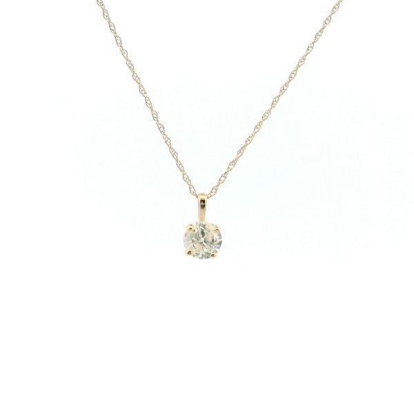 14KY 0.51CT Diamond Solitaire Necklace Kiefer Jewelers Lutz, FL
