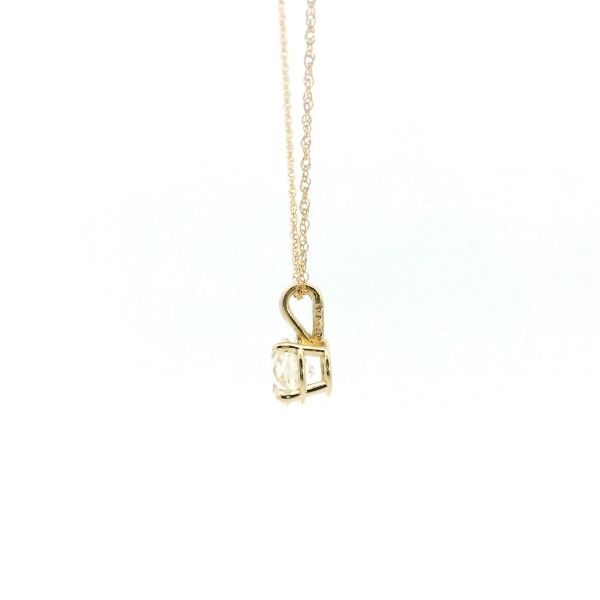 14KY 0.90CT Diamond Solitaire Necklace Image 4 Kiefer Jewelers Lutz, FL