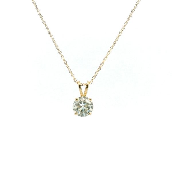 14KY 0.90CT Diamond Solitaire Necklace Kiefer Jewelers Lutz, FL