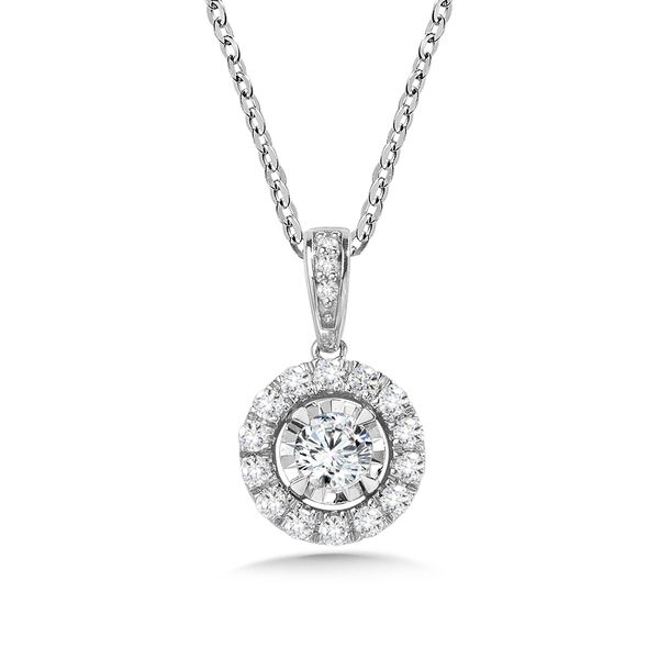 .50ctw Diamond Halo Necklace Kiefer Jewelers Lutz, FL